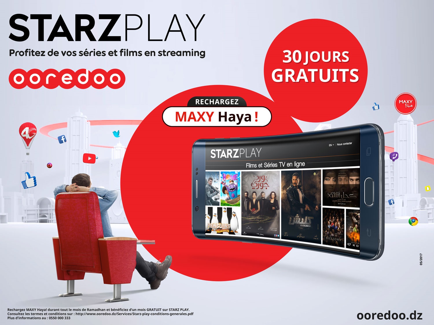 Photo Ooredoo offre un abonnement d'un mois gratuit sur STARZ PLAY.JPG